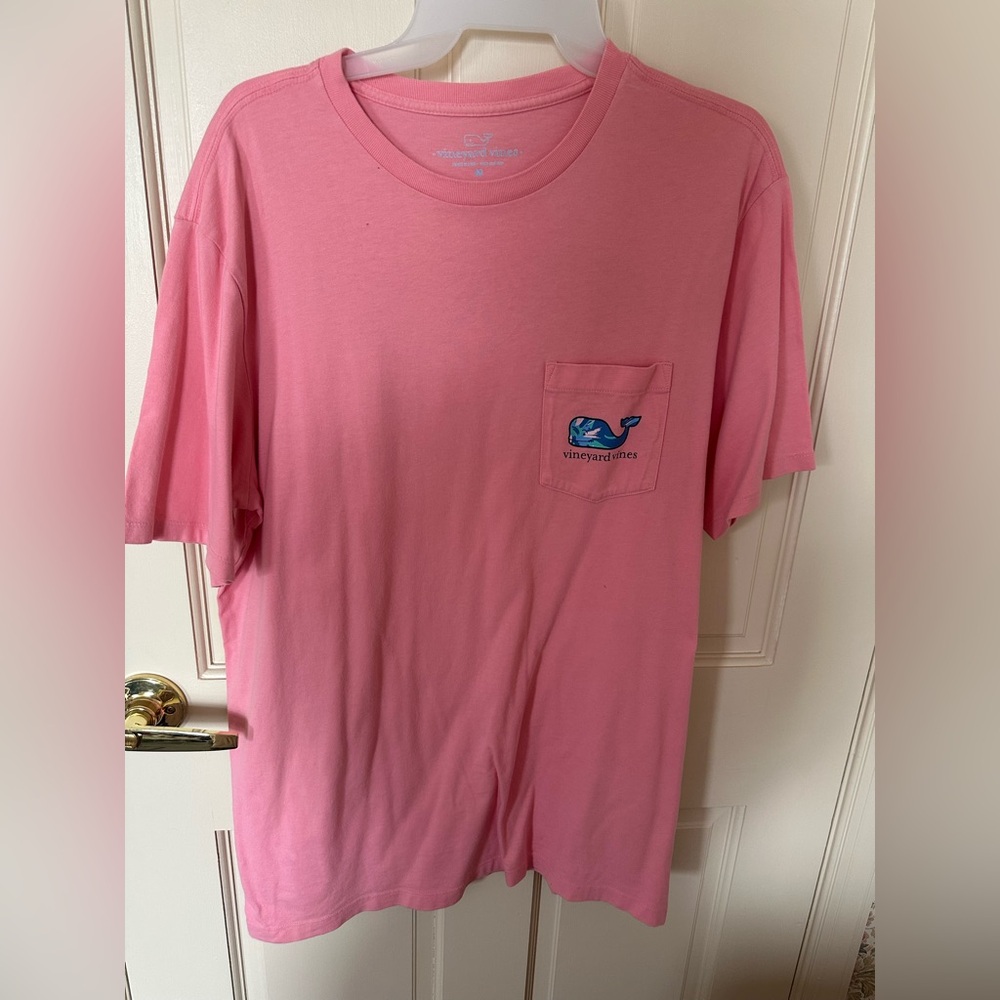 Vineyard Vines Pink and White Tees with Whale Design - Picture 3 of 8